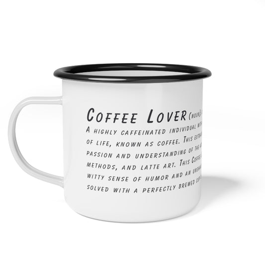 Silly Duck Co. "Coffee Lover" Enamel Camp Cup