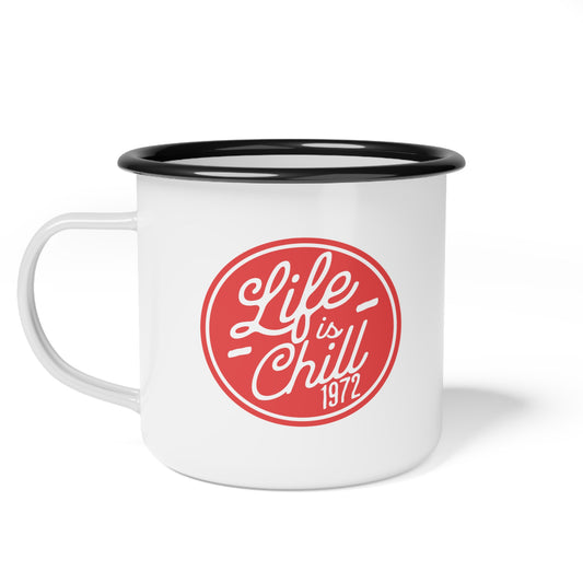 Silly Duck Co. "Life Is Chill" Enamel Camp Cup